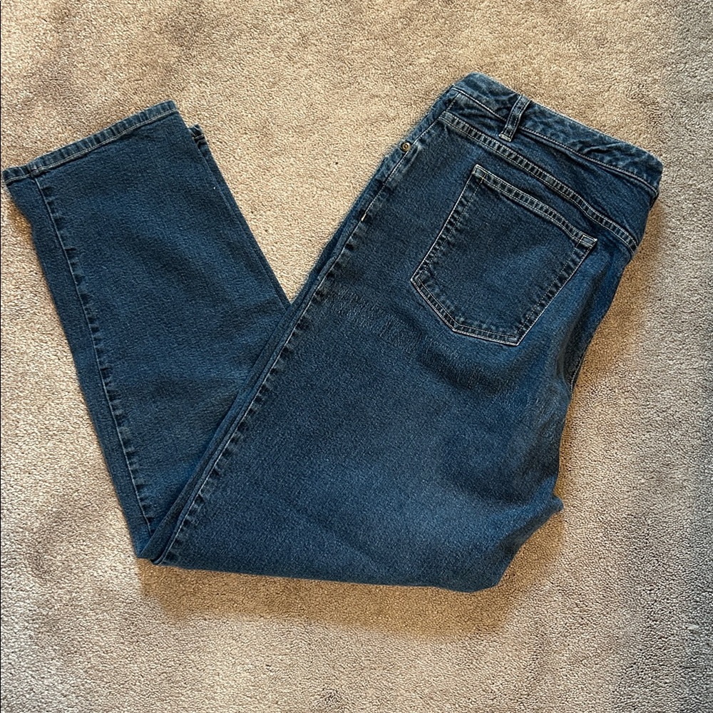 Liz Claiborne Straight Leg Dark Blue Jeans